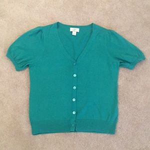 LOFT Petite Large Short Sleeved Cardigan